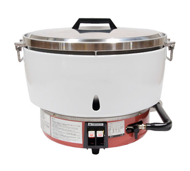 Town Equipment RM-50P-R Ricemaster® Commercial Rice Cooker, Propane Gas, 55 Cup Capacity, Push Start Button, Cook And Hold Operation, Steel Drop Handles, Cast Aluminum Exterior, Rear Connection Kit