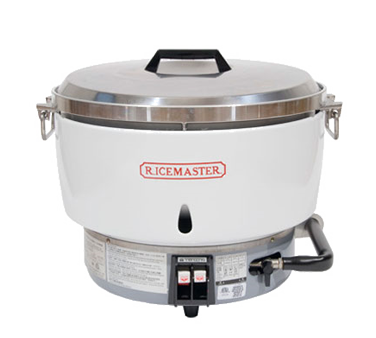 Town Equipment RM-55N-R Ricemaster® Commercial Rice Cooker, Natural Gas, 55 Cup Capacity, Push Start Button, Cook And Hold Operation, Steel Drop Handles, Cast Aluminum Exterior, Pressure Regulator Rear Connection Kit, Etl, Nsf