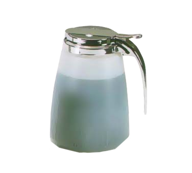 Vollrath 2748 Dripcut® Syrup Server, 48 Oz., Polyethylene Jar, Chrome Plated Cap, White