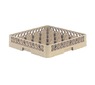 Vollrath TR6A Traex® Full Size Glass/stemware Rack, 25-compartment, 3-1/2" Square Compartment Size, With (1) Open Extender (open Extenders Are Used To Provided Height For Stacking And Provide No Protection To The Glass) , Open Bottom & Sidewall, 4-13/16" Max Insid