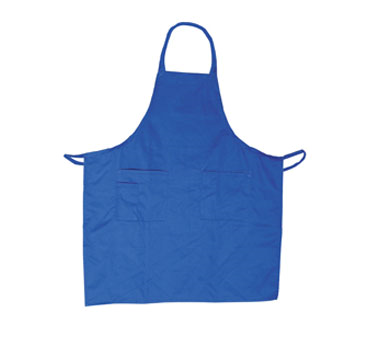 Update International BAP-BL Bib Apron, 33" X 28-1/2", 2 Patch Pocket & 1 Pencil Pocket, 65% Polyester/35% Cotton, Blue