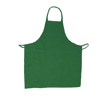 Update International BAP-GR Bib Apron, 33" X 28-1/2", 2 Patch Pocket & 1 Pencil Pocket, 65% Polyester/35% Cotton, Green
