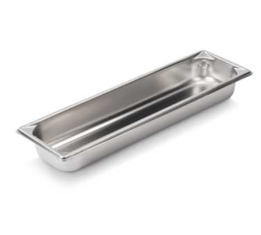 Vollrath 30522 Super Pan V™ Half-long Size 2/4 Food Pan, 2-1/2" Deep, 22 Gauge 300 Series Stainless Steel, Reinforced Pour Corners, Reverse Formed Flattened Edges, Anti-jamming Design, Nsf, Usa Made