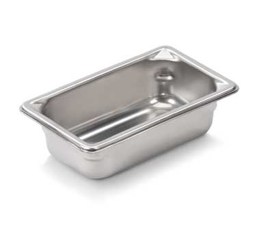 Vollrath 30922 Super Pan V™ Ninth Size 1/9 Food Pan, 2" Deep, 22 Gauge 300 Series Stainless Steel, Reinforced Pour Corners, Reverse Formed Flattened Edges, Anti-jamming Design, Nsf, Usa Made