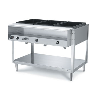 Vollrath 38104 Hot Food Table, 4 Well (sealed), Electric, With Cutting Board