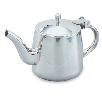 Vollrath 46310 Gooseneck Teapot, Stainless, Mirror Finish, Hinged Cover, 10 Ounce, Imported