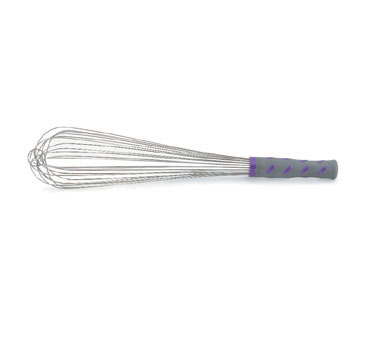 Vollrath 47005 Piano Whip, 16" Long, One-piece, Purple Nylon Handle, Heat Resistant Up To 475° F (246° C), Textured Handle With End Knob, 18-8 Type 304 Stainless Wires With Center Reinforcement Wire, Nsf, Imported, Jacob's Pride® Collection