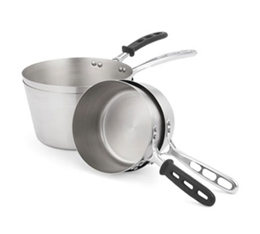 Vollrath 78421 Sauce Pan, 2 Qt., Heavy Stainless, 7 1/4" Top Dia., 3 9/16" Ht., Featuring Permanently Bonded Trivent® Silicone Insulated Handle, Handle Rated At 450° For Stovetop Or Oven Use, Usa Made, Nsf