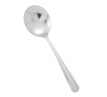 Winco 0001-04 Bouillon Spoon, 18/0 Stainless Steel, Medium Weight, Dominion