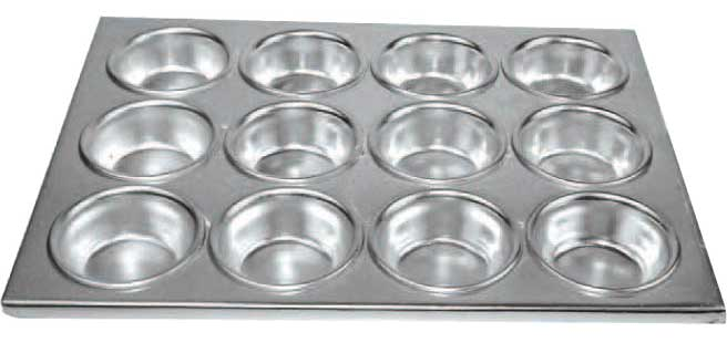 Winco AMF-12 Muffin Pan, 12 Cup, 3 Oz., 14" X 11", Non-stick, Aluminum (12 Each Per Inner Case, 24 Each Per Master Case)