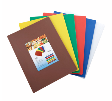 Winco CBST-1520 Cutting Board Set, 15" X 20" X 1/2" Thick, Mixed Colors