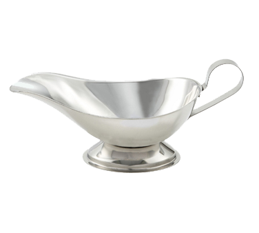 Winco GBS-8 Gravy Boat, 8 Ounce, With Handle, Stainless Steel (12 Each Per Inner Case, 36 Each Per Master Case)