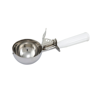 Winco ICD-6 Ice Cream Disher, Size 6, Plastic Handle, Stainless Steel, White, Nsf (12 Each Per Inner Case, 36 Each Per Master Case)
