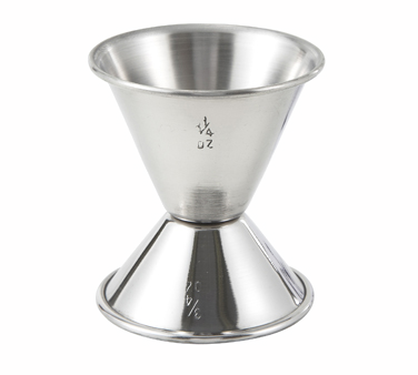 Winco J-2 Jigger, 3/4 Oz. X 1-1/4 Oz., Stainless Steel (12 Each Per Inner Case, 300 Each Per Master Case)
