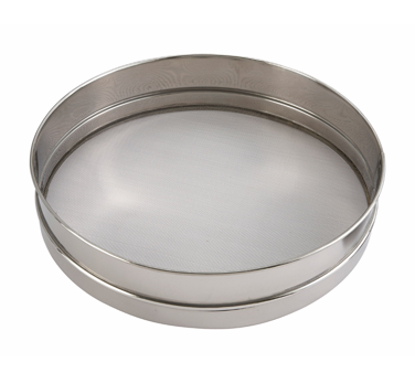 Winco SIV-16 Sieve, 16" Dia. X 3" Deep, Round, Stainless Steel Rim With Mesh