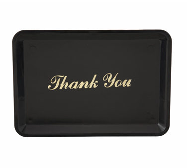 Winco TT-46 Tip Tray, "thank You", 4-1/2" X 6-1/2", Gold Imprint