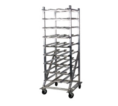 Win-holt Equipment Group CR-162M Rack, Can Storage, Mobile Design With Casters, Self Feeding Gravity Fed Shelves, Holds (162) #10 Cans Or (216) #5 Cans, 1-1/2" Welded Aluminum Tubing, 27 1/2"w, 35"d, 76"h, Nsf