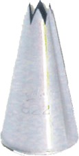 August Thomsen 847 Closed Star Pastry Tip, 9/16", Stainless Steel