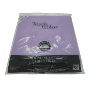 Converting 703265 Table Cover, 82" Round, Plastic, Lavender, 12/cs