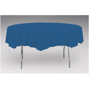 Converting 70-3278 Table Cover, 82" Round, Plastic, Navy Blue, 12/cs