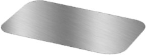 Durable L250-500 Board Lid, Aluminum Foil Container Lid, Oblong, 2-1/4 Lb., 500/cs