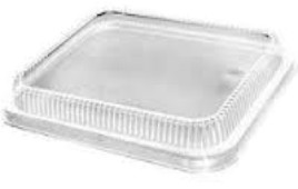 Durable P1155-500 Dome Lid, Foil Food Pan, Square, 8", 500/cs