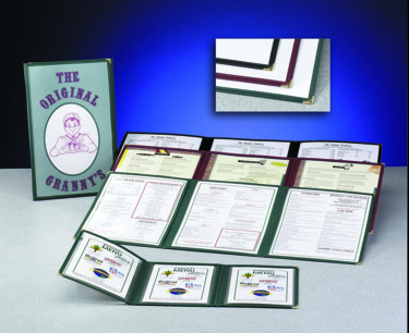 H Risch, Inc. TET8.5X11-06-DS Menu Cover, 8.5" X 11" Tri-panel (tri-fold), Green