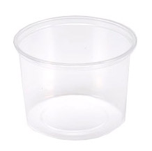 Johnson Sales D16CX Deli Container, 16 Oz, Round, Clear, Plastic