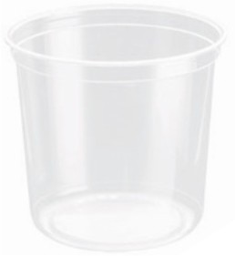 Johnson Sales D24CX Deli Container, 24 Oz Round, Clear, Micrwavable, 20/25/500