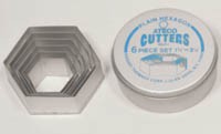 August Thomsen 5251 Hexagon Cutter, 1.5" - 3", Stainless Steel, 6 Pc Set