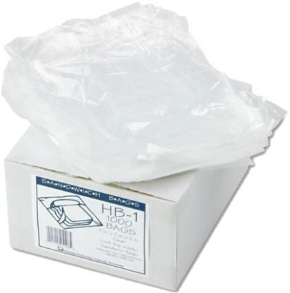 California Bag Company #12 Sandwich Bags, 5" X 1.5" X 4.5", 2000/cs