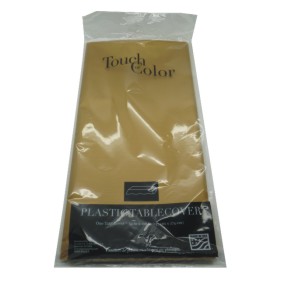 Converting 01-352 Table Cover, 54" X 108", Plastic, Gold, 12/cs