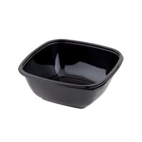 Table Mate Products SAB98048B300 48 Oz Square Deli Bowl Black