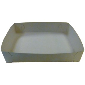 Evergreen Packaging BX8400 Bakery Tray, 1/2 Size 19.5" X 14" X4", White, Disposable, Priced By Ea