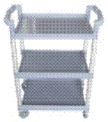 Ardous International BC1-GY Bus Cart Plastic Grey 300#