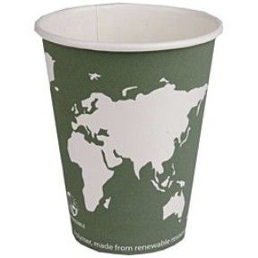Eco Products Inc. EP-BHC12-WA Hot Cup, 12 Oz, Paper, World Art Design, 20/50/1000