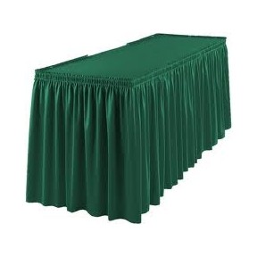 Converting 01-0020 Table Skirt, 14' X 29", Plastic, Green, 6/cs