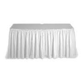 Converting 010047C Table Skirt, 14' X 29", Plastic, White, 6/cs