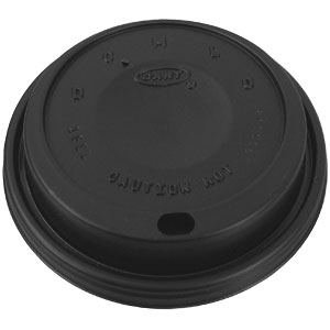 Dart Container 16ELBLK Cappuccino Lid For 16 Oz Foam Cup, Black, 100/pk