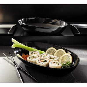 Emi Yoshi, Inc. 205-BK Luau Bowl, 1 Qt, Plastic, Black, 50/cs