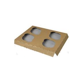 Boxit Corporation 77CI-261 Cupcake Insert, 6.95"x6.95"x.87" 4 Cup Reg, 100/cs