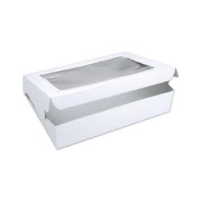 Boxit Corporation 141025W-501 Cupcake/bakery Box, 14"x10"x2.5" 24 Cup Mini, Kraft, Window, 100/cs