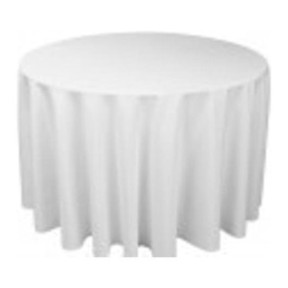 Ambassador Linen 120RD-010101 Tablecloth, 120", Polyester, White, Round