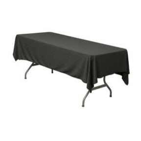Ambassador Linen 70SQR-010111 Tablecloth, 70", Polyester, Black, Square