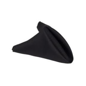 Ambassador Linen 20NPK-010111 Napkin, 20x20, Polyester, Black, 12pk