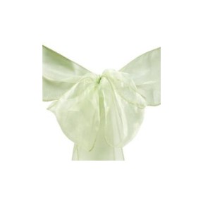 Ambassador Linen CCSSH-080162 Chair Sash, Organza, Sage, 10pk