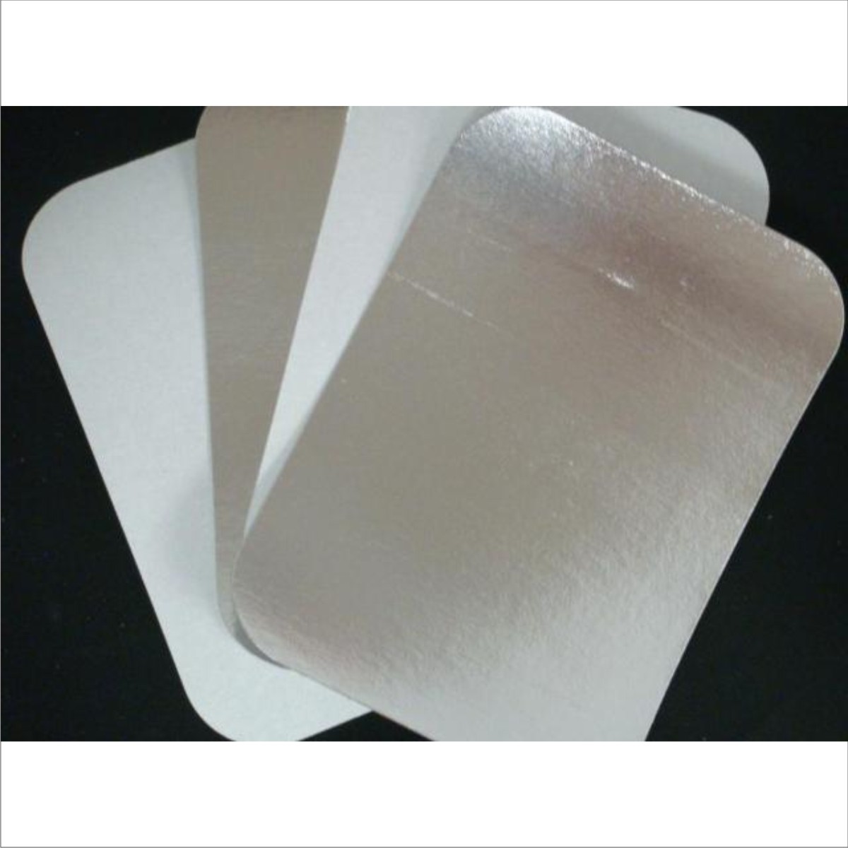 Durable L-245-500 Board Lid, Aluminum Foil Container Lid, Oblong, 1-1/2 Lb., 500/cs