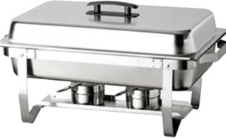 Arvesta Inc. CHA-1F Chafing Dish Economy Folding Stainless Steel 8 Qt
