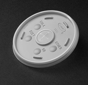 Dart Container 16SL Lid For 16 Oz Foam Cup, Straw Slot, Translucent, 1000/case