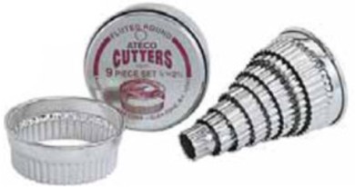 August Thomsen 5357 Round Cutterm Diff Sizes, Stainless Steel, 11 Pc Set